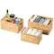 Vintiquewise Storage Bin, Water Hyacinth, Beige, 7.9 in H, 11 in W, 15.1 in L, 3 PK QI003544.3 - alternate 1